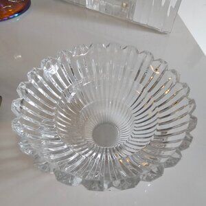 Cut crystal candle holder